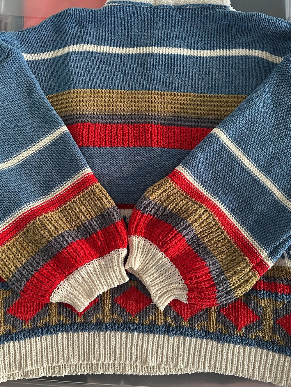 POL Opal Patterned Chenille Fleece Quarter Zip Pullover Sweater Size Medium - Picture 12 of 12
